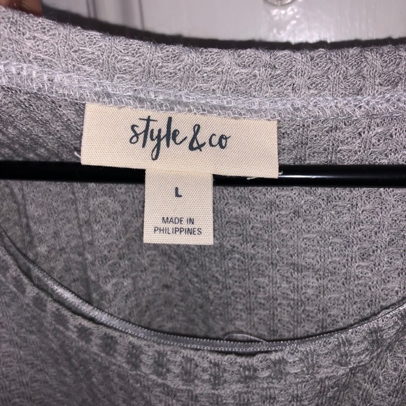 Style & Co Waffle Layer Shirt (L) - Picture 3 of 6